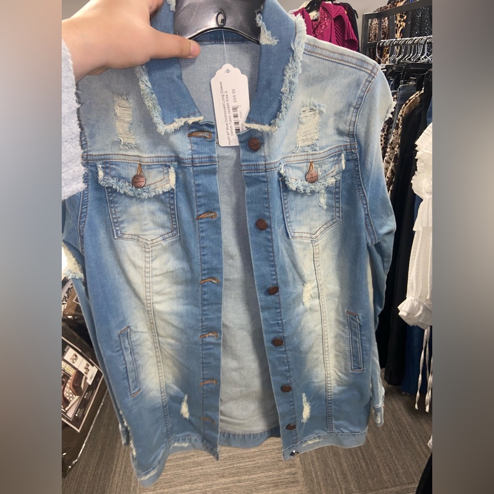 Jean jacket ripped